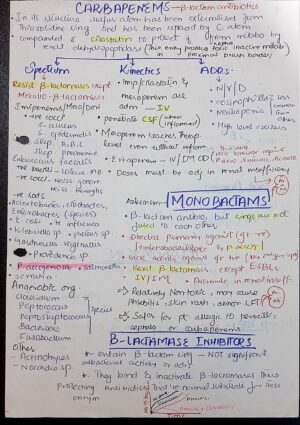 Cell wall and cell membrane synthesis inhibitors notes