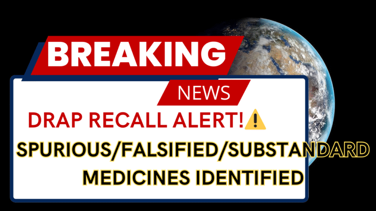spurious/falsified/substandard medicines identified